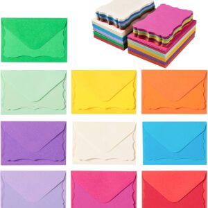 100 Pack Mini Envelopes with Colorful Blank Note Cards